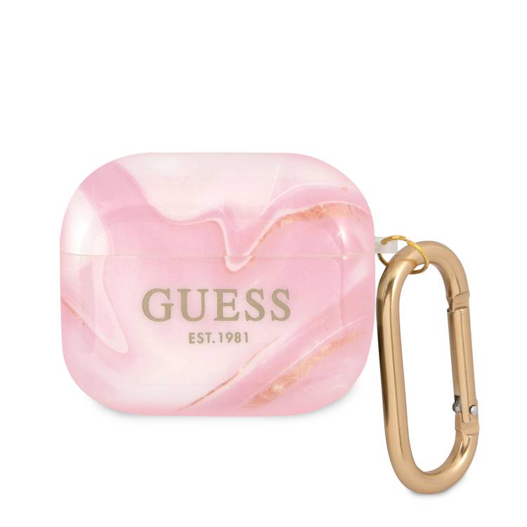Guess TPU Shinny New Marble Case for Airpods 3 - Pink