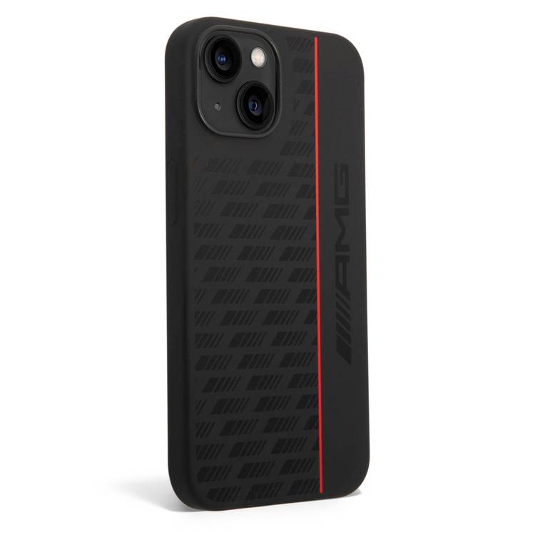 AMG Liquid Silicone Case with Carbon Pattern For iPhone 14
