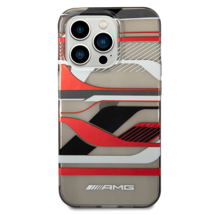 AMG Transparent PC/TPU Case w/ Expressive Graphic Design For iPhone 14 Pro