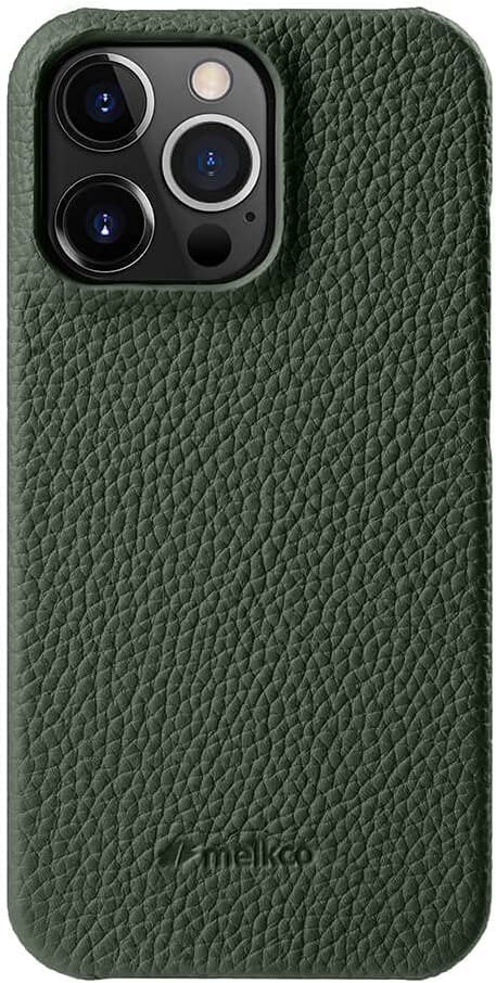 Melkco Back Snap Series Lai Chee Pattern Premium Leather Snap Cover Case for Apple iPhone 13 Pro (6.1