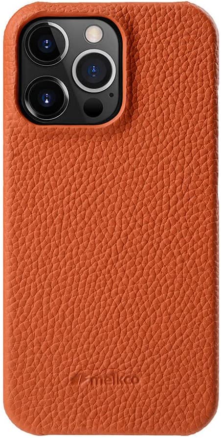 Melkco Back Snap Series Lai Chee Pattern Premium Leather Snap Cover Case for Apple iPhone 13 Pro (6.1