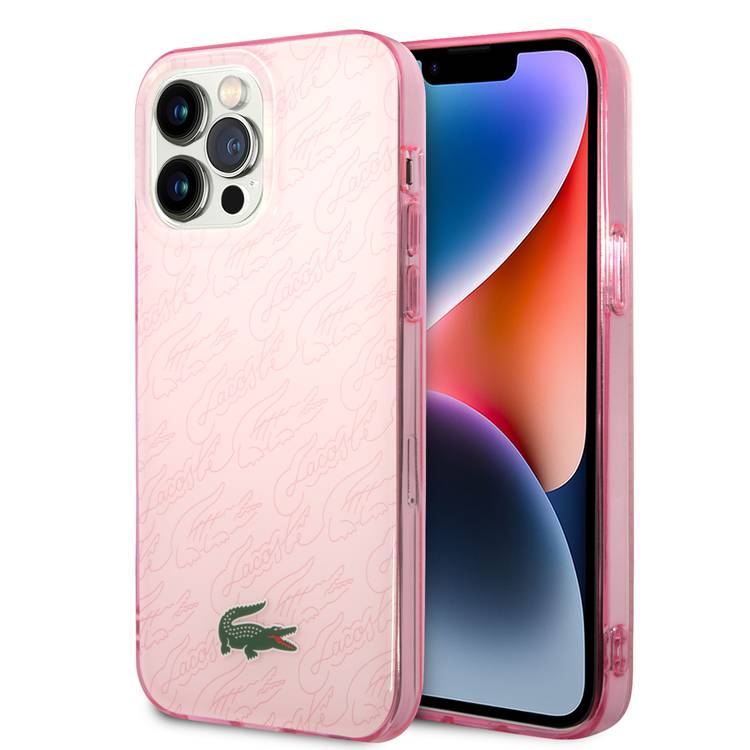 Lacoste HC IML Double Layer & Dyed Bumper Signature Pattern Case For iPhone 14 Pro Max